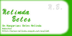 melinda beles business card